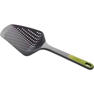 Immagine di Joseph Scoop Plus Cucchiaio Scolapasta, scola e servi, resistente al calore fino a 200C, lavabile in lavastoviglie, verde, grande