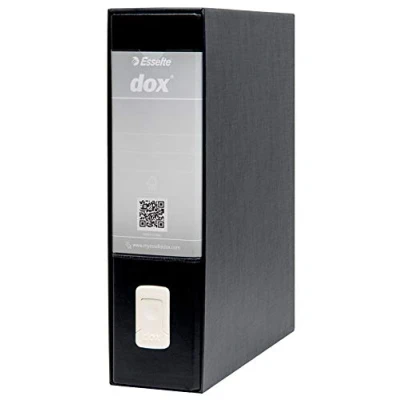 Immagine di Rexel Esselte Dox 1 Raccoglitore a Leva Formato Commerciale D8, A4, Nero, Confezione da 6 Pezzi