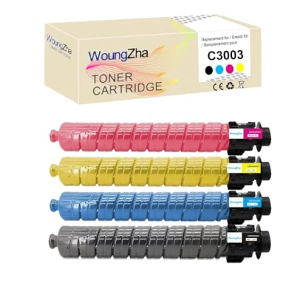 Immagine di Woungzha Cartuccia toner compatibile con Aficio MP C3003 C3003SP C3503 C3503SP C3004 C3004SP C3504 C3504SP Sostituzione per Ricoh (4 Pack)