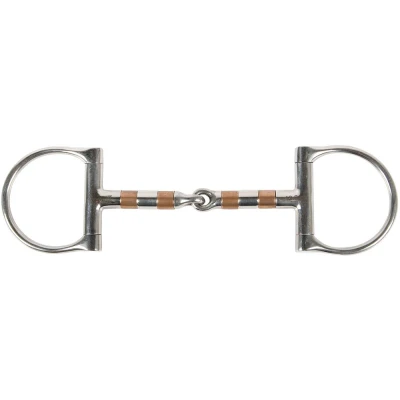 Immagine di Harry&#039;s Horse Filetto a D con rulli in rame 13mm 12,5 RVS