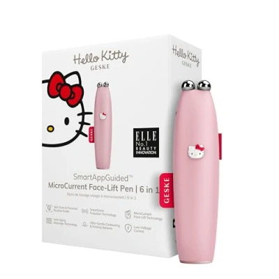 Immagine di Geske SMARTAPPGUIDED Microcurrent Facelift PEN 6 IN 1 Accessori skincare, Taglia: One Size, Hello kitty pink