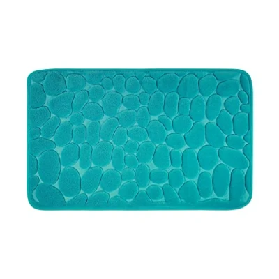 Immagine di WohnDirect Tappeto da Bagno Petrolio 50 x 80 cm Memory Foam Antiscivolo e Lavabile