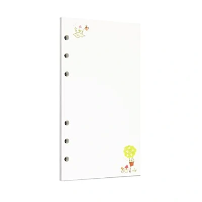 Immagine di Zelten Carta perforata multicolore, 45 fogli, 90 pagine, per rilegatura a 6 fori, quaderno ricaricabile (A6, Fairy Tale Blank)