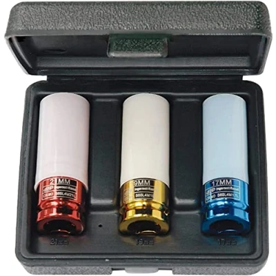 Immagine di Ingersoll Rand SK4M3LN set di bussole per pneumatici 17,19,21 mm con attacco da 1/2&quot;, 1