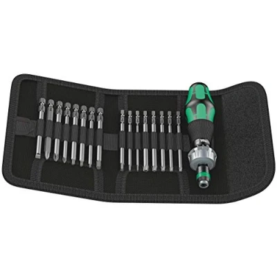 Immagine di Wera Kraftform Kompakt 60 05051041001 Kit inserti 17 parti Taglio, Croce Phillips, Pozidriv, TORX BO, Quadrato interno, Brugola interna