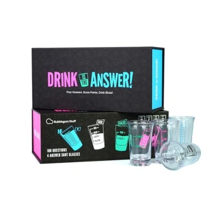 Immagine di Bubblegum Stuff Drink Is The Answer Trivia Game Bere Gioco Party Versare le risposte Punti Shots Adatto solo per adulti