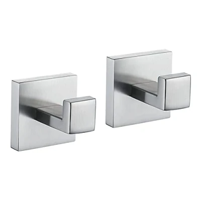 Immagine di Turs 2 Pezzi Appendiabiti Da Bagno Ganci Portasciugamani Parete Accappatoio Acciaio Inossidabile 304 Finitura Lucido, Spazzolata, A7001BR P2