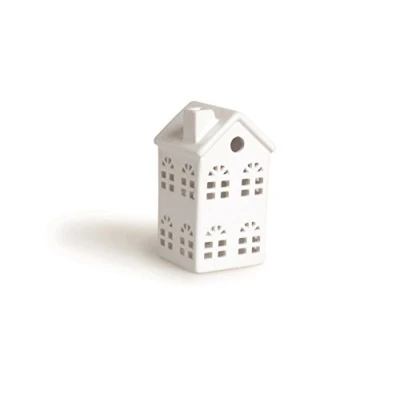 Immagine di Excelsa Lanterna Casetta, Ceramica, Bianco, 7.5 Centimeters cm