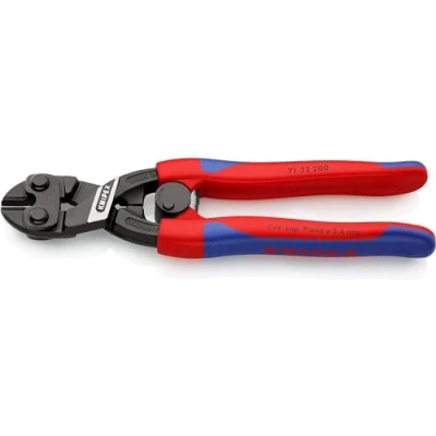 Immagine di Knipex Cobolt Tronchese a Doppia Leva Bonderizzata Nera, Rivestiti in Materiale Bicomponente, Forma Affusolata, Incorporato per Agganciare Una Protezione Anticaduta 200 Mm 71 32 T