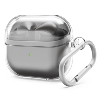 Immagine di elago Compatibile con Samsung Galaxy Buds 3 Custodia &amp; Pro Custodia, Trasparente Moschettone, Cover in TPU Premium, Ricarica Wireless, Accessori per Cuffie