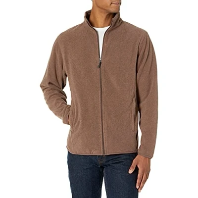 Immagine di Amazon Essentials Giacca in Pile con Cerniera Intera (Disponibile Taglie Big And Tall) Uomo, Marrone Puntinato, XXL
