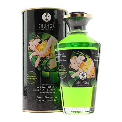 Immagine di Olio Riscaldante Afrodisiaco Bio al Tè Verde Esotico