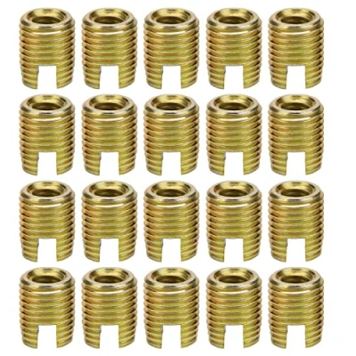 Immagine di Akozon Inserto Filettato Autofilettante 20pz Inserti Filettati 302 Viti per Riparazione in Acciaio al Carbonio(Inner M8*1,25 Outer M12*1,5)
