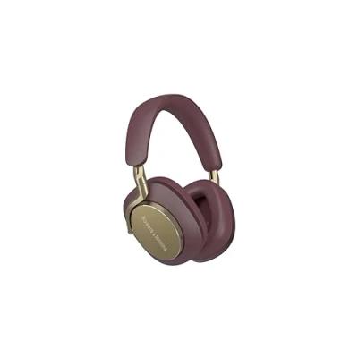 Immagine di Bowers &amp; Wilkins PX8 Cuffie over ear wireless con cancellazione del rumore, Bluetooth 5.2 e ricarica rapida, 30 ore di riproduzione ad alta risoluzione microfono integrato, colore: Royal Burgundy