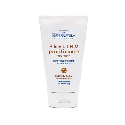 Immagine di Maternatura, Peeling Cute con Forfora al Tea Tree, Esfoliazione Dolce ed Efficace per un Cuoio Capelluto Sano e Libero da Forfora, Bio Beauty Routine Made in Italy 150 ml