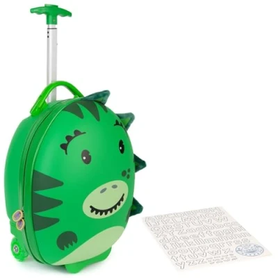 Immagine di boppi Tiny Trekker Trolley Bagaglio a Mano Per Bambini Con Ruote e Manico Regolabile Valigia Rigida Piccola da Cabina Asilo Scuola Viaggio 17L Dinosauro
