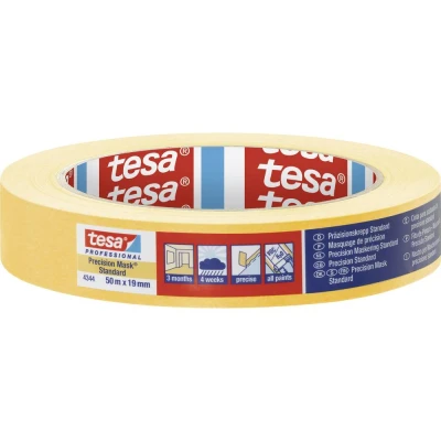 Immagine di tesa PRECISION STANDARD 04344 00004 00 Nastro crespato Präzisionskrepp® Giallo (L x L) 50 m 19 mm 1 pz.
