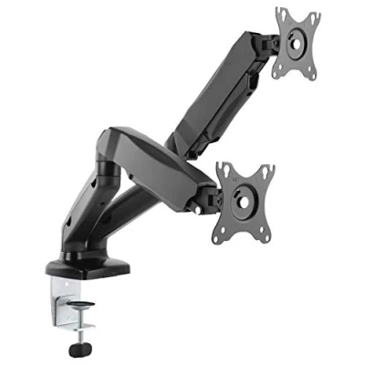Immagine di ICY BOX IB MS304 T, Monitorständer mit Tischhalterung für 2 Monitore bis zu 27&#039;&#039; (68 cm) vie Supporto da tavolo per monitor 68,6 cm (27) Inclinabile,