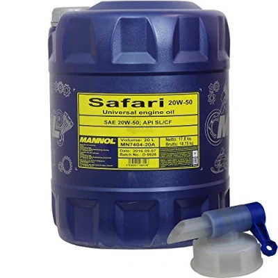 Immagine di Olio motore MANNOL Safari 20W 50 API SL/CF Engine Oil, 20 litri