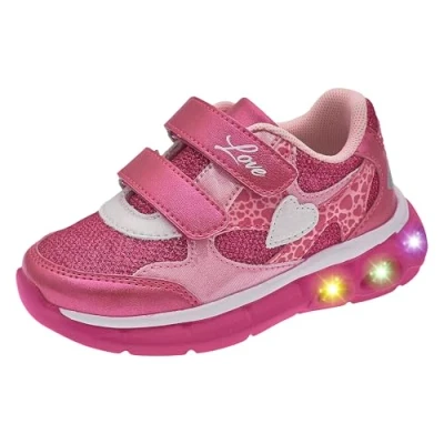 Immagine di Chicco, Scarpe con Luci, Sneaker Bambina, Comoda Chiusura Doppio Strappo, Comode, Flessibili e Traspiranti, Ideali per Primavera, Autunno Inverno, Designed in Italy