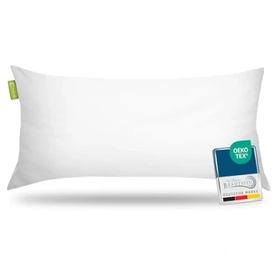 Immagine di Beautissu Cuscino in Microfibra 40x80cm Traspirante e Anallergico Guanciale Trapuntato 450g di Imbottitura Soffice Comodo Letto Singolo o Matrimoniale BeauNuit NK