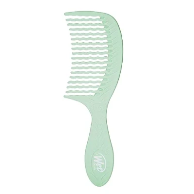 Immagine di Wet Brush Go Green tea tree Pettine per trattamento con olio di districante capelli motivo WaveTooth che scivola delicatamente attraverso i grovigli, senza doppie punte e nessun danno, 100% plastica a base vegetale