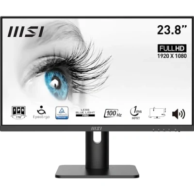Immagine di MSI PRO MP243XP Monitor 24&quot; IPS FHD (1920x1080), 100Hz / 1ms, Altoparlanti integrati, Eye friendly, FreeSync, PIVOT, HDMI e DP, VESA