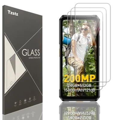 Immagine di Tzstz 3 Pezzi Vetro Temperato Dello Schermo Protector per Ulefone Armor 26 Ultra Durezza 9H Anti Graffi HD Pellicola di Protezione