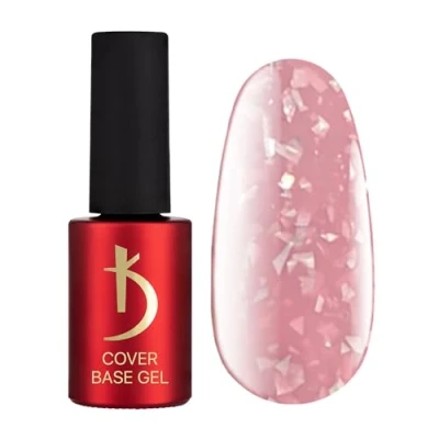 Immagine di Kodi Professional Smalto Semipermanente Rosa Beige Brilliante Fiocchi Camuffato Smalti Semipermanenti per Unghie Gel 7ml Base Cover Pink Flakes Coat