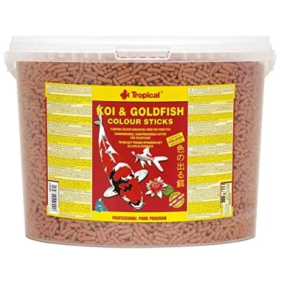Immagine di KOI&amp;GOLDFISH COLOUR STICKS 11L / 900g è un mangime galleggiante completo che esalta i colori per tutte le Koi colorate