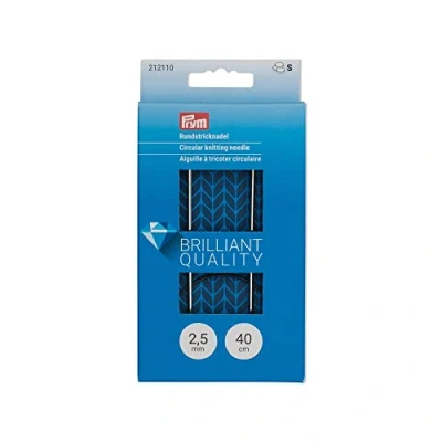 Immagine di Prym Ferri circolari per lavorare a maglia, MS 40 cm, 2,50 mm, in ottone, 2,5 colore: Argento