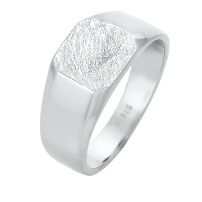 Immagine di Kuzzoi anello con sigillo da uomo, in argento sterling 925, opaco, classico massiccio (11 mm), uomo nella misura 60 66