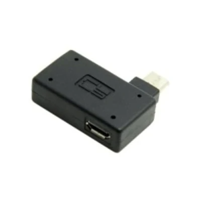 Immagine di Cablecc Adattatore host OTG Micro USB 2.0 ad angolo retto da 90 gradi con alimentazione per Galaxy S3 S4 S5 Note2 Note3 Cellulare e tablet