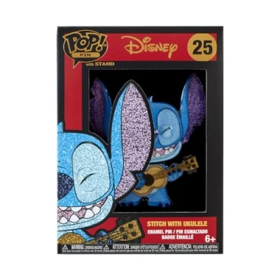 Immagine di Funko Large Pop! Enamel Pin Disney: Lilo And Stitch With Ukulele &amp; Spille Smaltate Spilla da Collezione Carina per gli Zaini Borse Idea Regalo