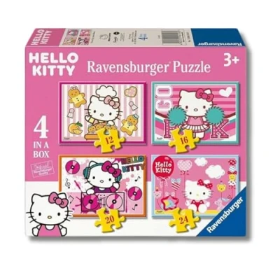 Immagine di Ravensburger Puzzle Hello Kitty, 4 in a box, 12 16 20 24 pezzi, Bambini 3 Anni, 70x50cm