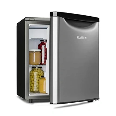 Immagine di KLARSTEIN Yummy Frigorifero con comparto congelatore, refrigerante: R600a, 42 dB, 1 x ripiano a griglia, incl. vassoio raccogligocce, 45 L, congelatore: 3 litri, frigorifero: argento