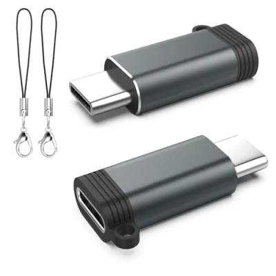Immagine di TiMOVO Adattatore da Lightn ing a USB C,2 Pacchetti di Adattatori Femmina C,Cavi Anti Smarrimento per iPhone 15/16 PRO Max Plus, iPad PRO, con Ricarica Rapida/Trasferimento Dati