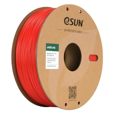 Immagine di eSUN ABS+ Filamento 1,75 mm, ABS+HS per stampante 3D ad alta velocità ABS Plus, precisione dimensionale +/ 0,03 bobina da 1 kg (2,2 libbre) la stampa Speedy, Rosso