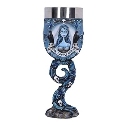 Immagine di Nemesis Now Calice Emily ufficiale della sposa cadavere, 20,6 cm, resina e acciaio inossidabile, prodotto con licenza The Corpse Bride, fuso in più fine,