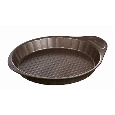 Immagine di Pyrex Asimetria Stampo Antiaderente Crostata, Alluminio, Macadamia, 27 cm