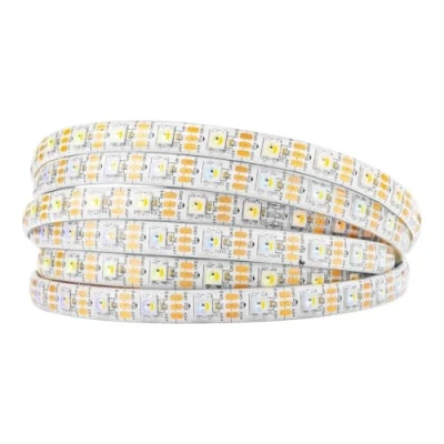 Immagine di BTF LIGHTING SK6812RGBW (WS2812B RGBW) RGB + bianco naturale Individualmente indirizzabile 5m 60 LED/pixel/m Flessibile 4 colori in 1 LED sogna colorato Striscia IP65 impermeabile DC5VPCB