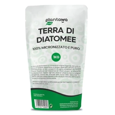 Immagine di PLANTAWA Diatomee Micronizzate 1kg Disinfestazione Multiuso per l&#039;Orto Alta Purezza 100% Naturale e Sostenibile Non Calcinata Senza Trattamenti Chimici o Additivi