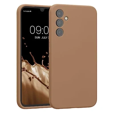 Immagine di kwmobile Custodia Compatibile con Samsung Galaxy A34 5G Cover Back Case per Smartphone in Silicone TPU Protezione Gommata color cappuccino