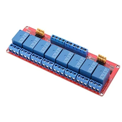 Immagine di scheda modulo relè, relè 8 canali alto e basso trigger 5V / 12V 24V(5V)
