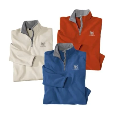 Immagine di ATLAS FOR MEN Set di 3 Maglioni in Micropile XXL
