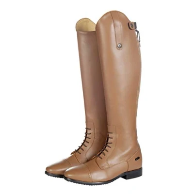 Immagine di HKM 3997 Reitstiefel Valencia, Lederreitstiefel, Langlänge/Enge Weite, 36 46, Pantaloni Uomo, Cognac, 38 EU Stretta
