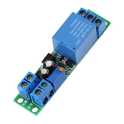 Immagine di Modulo Relè, 1pcs DC12 Segnale Regolabile da 0 a 25 Secondi, Ritardo Spegnimento Timer Interruttore per Lampada Auto, Casa Intelligente e Sviluppo di Elettronica