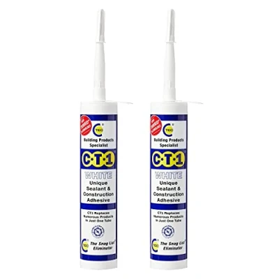 Immagine di CT1 2 colla adesiva per costruttori di costruzioni in silicone multiuso standard, 290 ml, colore: bianco