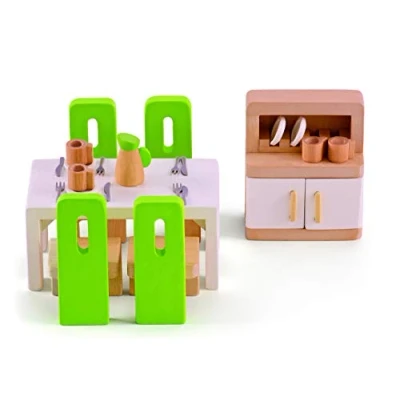 Immagine di Hape E3454 Dining Room Wooden Dolls House Accessories