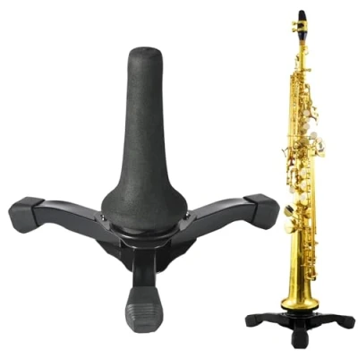 Immagine di Supporto Treppiede Pieghevole Portatile Per Sassofono Soprano Clarinetto Flauto Oboe, Robusto E Regolabile Sax